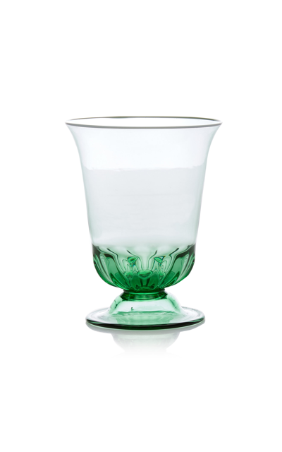 Giambattista Valli Home Footed Wine Glass In Green