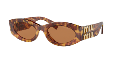 Miu Miu Woman Sunglass Mu 11ws In Brown