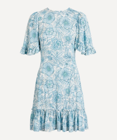 The Vampire's Wife Women's The Mini Midnight Tremors Floral Dress In Blue