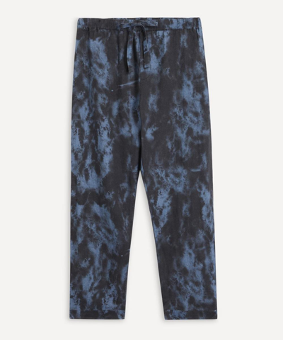 Desmond & Dempsey Summer Dusk Pyjama Trousers In Navy
