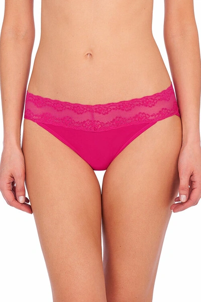 Natori Bliss Perfection Soft & Stretchy V-kini Panty Underwear In Electric Pink