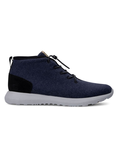 Hybrid Green Label Men's Elwood High Top Sneakers In Navy