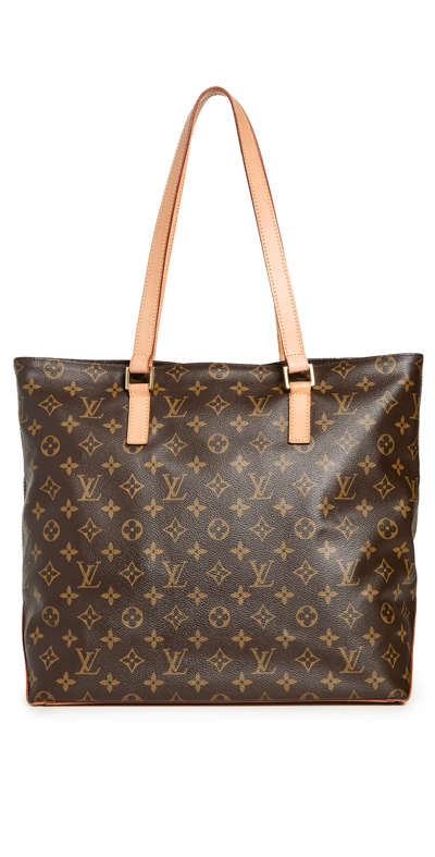 Pre-owned Louis Vuitton Monogram Cabas Mezzo Bag In Brown