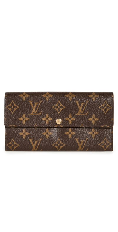Pre-owned Louis Vuitton Monogram Sarah Wallet In Brown