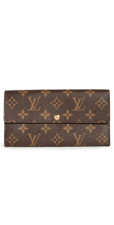 Pre-owned Louis Vuitton Monogram Sarah Wallet In Brown