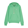 Acne Studios Green Logo Hooded Cotton Sweatshirt In Fern Green