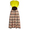 Tory Burch Panelled Silk-chiffon Midi Dress In Yellow
