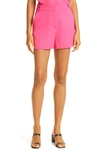 Milly Aria Cady Button Tab Shorts In  Pink