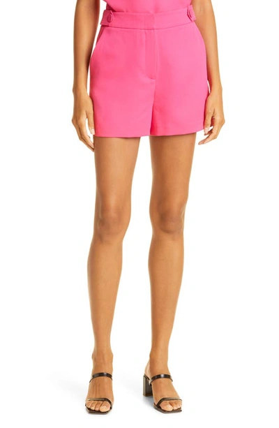 Milly Aria Cady Button Tab Shorts In  Pink