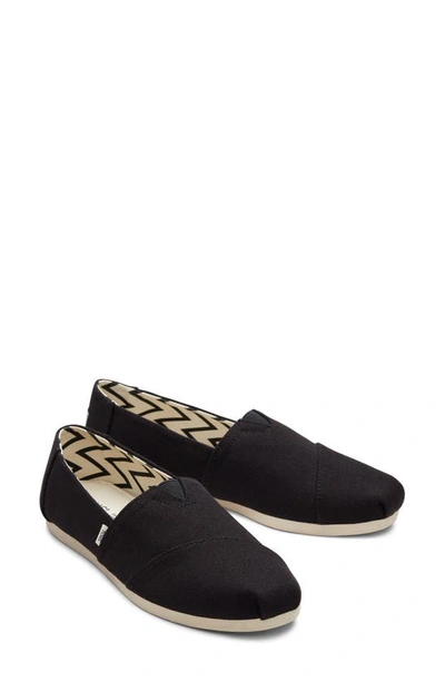 Toms Alpargata Womens Slip On Casual Loafers In Black