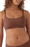 True & Co. True Body Scoop Neck Bralette In Chestnut