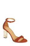 Frame Le Luz Leather Sandals In Brick Gold