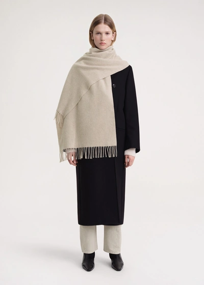 Totême Classic Wool Scarf Light Beige Melange