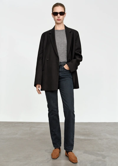 Totême Double-breasted Blazer Black