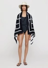 Totême Monogram Beach Towel Navy In Navy
