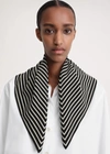 Totême Signature Monogram Silk Scarf Black In Black