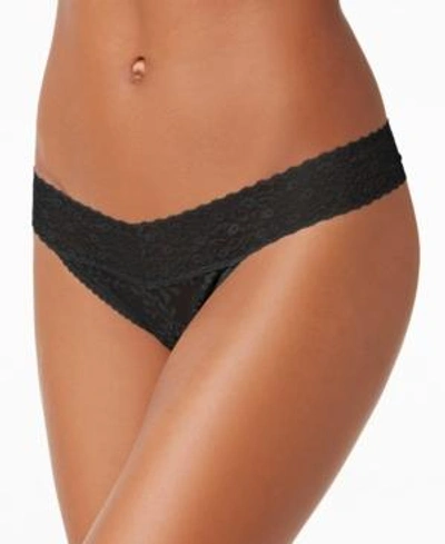 Calvin Klein Bare Lace Thong Qd3596 In Black