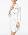 Kate Spade Long Sleeve Embroidered Robe In Ivory