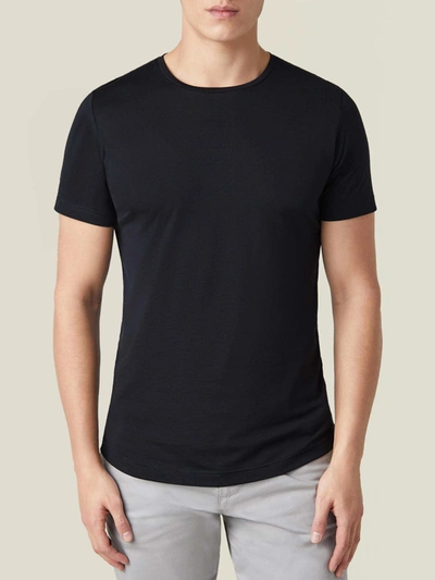 Luca Faloni Black Silk-cotton T-shirt