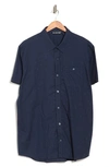 Travismathew Studebaker Regular Fit Short Sleeve Shirt In Mood Indigo