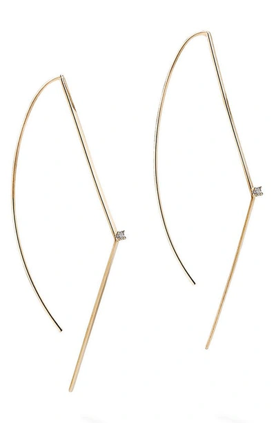 Lana Jewelry Flat Geometric Hooked On Hoop Earrings In Yellow