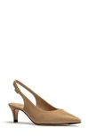 Jon Josef Tina Slingback Pointed Toe Pump In Dark Nude Leather