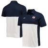Under Armour Men's  Navy, White Auburn Tigers 2022 Blocked Coaches Performance Polo Shirt In Navy