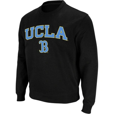 Colosseum Men's Ucla Bruins Arch & Logo Crew Neck Sweatshirt In Black