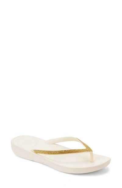 Fitflop Iqushion™ Splash Crystal Flip Flop In Cream