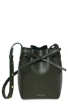 Mansur Gavriel Mini Mini Vegetable-tanned Leather Bucket Bag In Moss