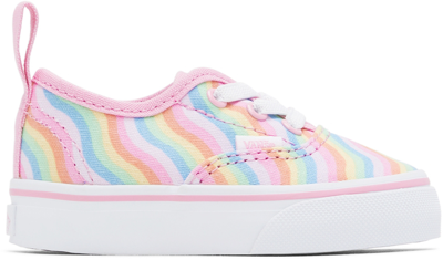 Vans Baby Multicolor Wavy Rainbow Authentic Sneakers In Pink