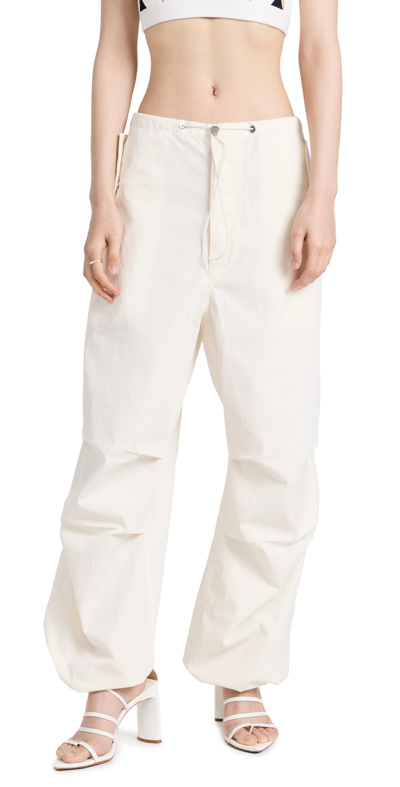 Dion Lee Toggle Parachute Pants In White