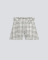 Iro Vanko Paperbag-waist Shorts In Multico Ecru