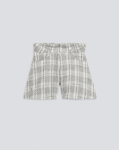 Iro Vanko Paperbag-waist Shorts In Multico Ecru