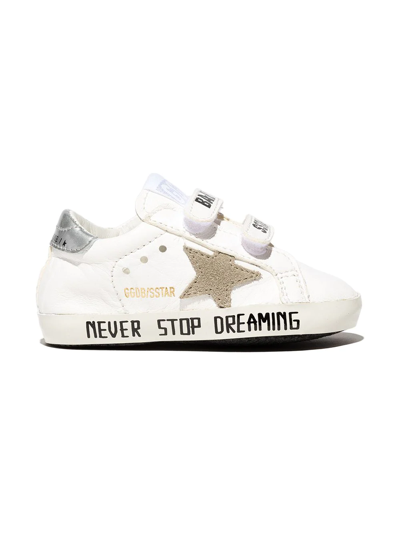 Golden Goose Babies' Superstar Touch-strap Sneakers In White