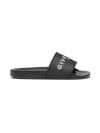 Givenchy Monochrome Logo-print Slides In Black