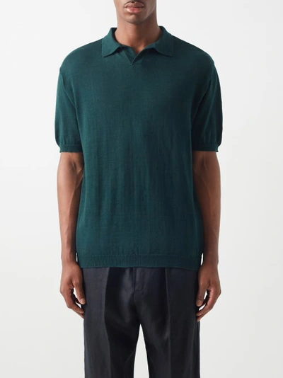 Albus Lumen Open-collar Cotton Polo Shirt