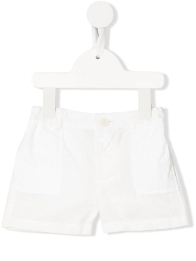 Bonpoint Babies' Elasticated-waist Cotton Shorts In 白色