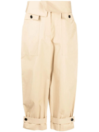 3.1 Phillip Lim / フィリップ リム High-waisted Cropped Trousers In Brown