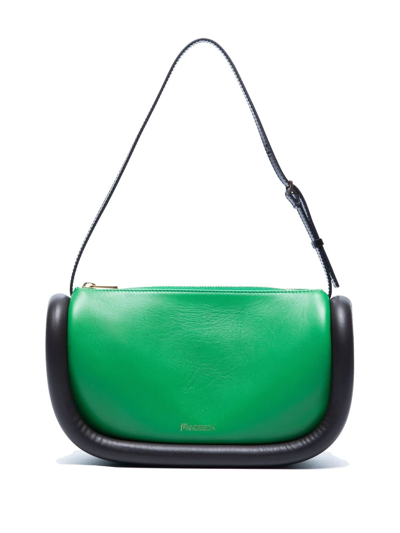 Jw Anderson Bumper-15 Leather Shoulder Bag In Green