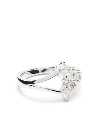 Yeprem 18kt White Gold Diamond Ring In Silver