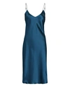 Nili Lotan Women's Cami Silk Slip Gown In Blue-med