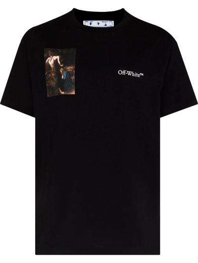 Off-white Caravaggio Lute Logo-print T-shirt In Black