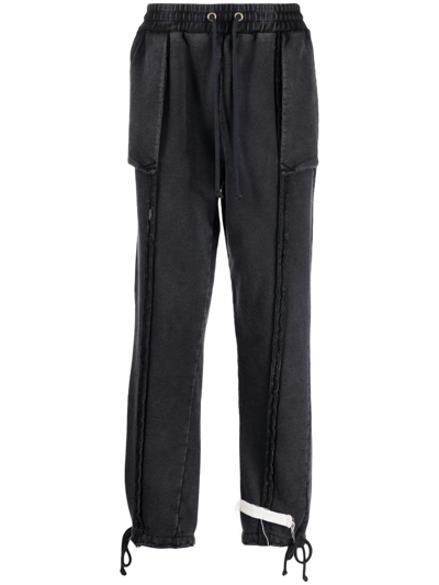 Val Kristopher Raw Cut Track Pants In Black