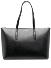Aspinal Of London Regent Scored-effect Tote Bag In Black