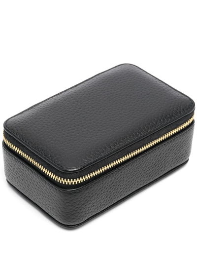 Aspinal Of London Leather Travel Jewellery Case In Black