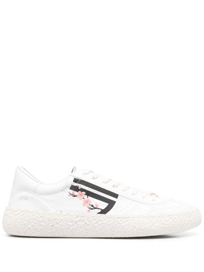 Puraai Logo-print Low-top Trainers In White