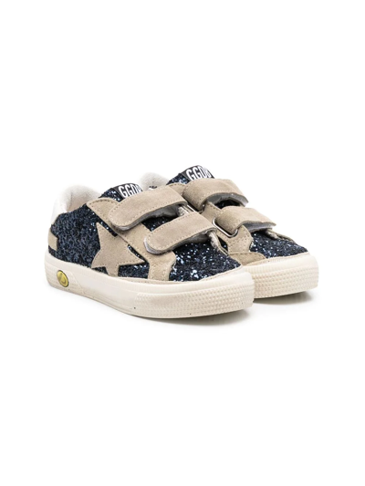 Golden Goose Superstar Touch-strap Sneakers In 蓝色