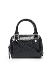 BY FAR DORA CROC-EMBOSSED LEATHER TOTE BAG