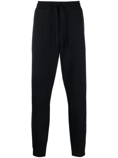 Vince Drawstring-waist Cotton Track Trousers In Blue